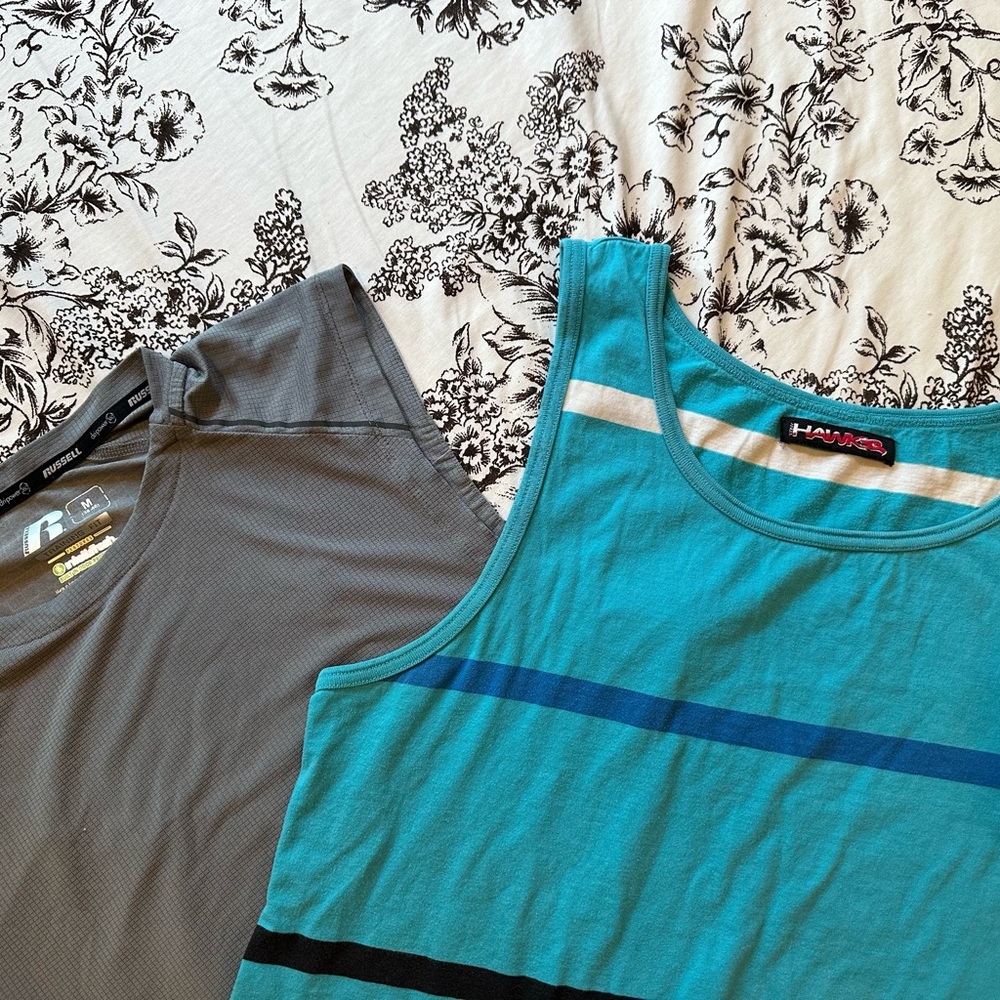 Tony Hawk Blue Striped TankTop and Bonus Tank